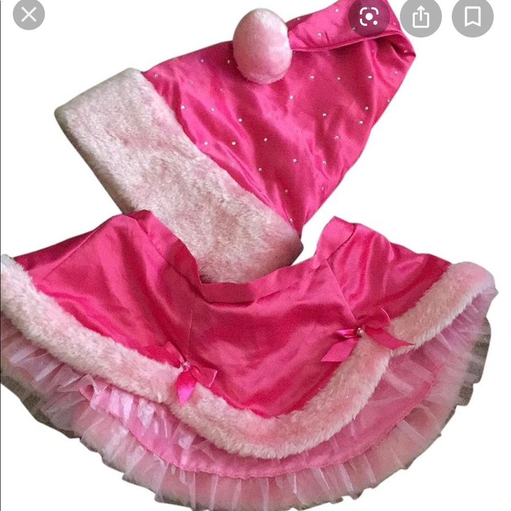 V.S. Holiday Santa outfit.